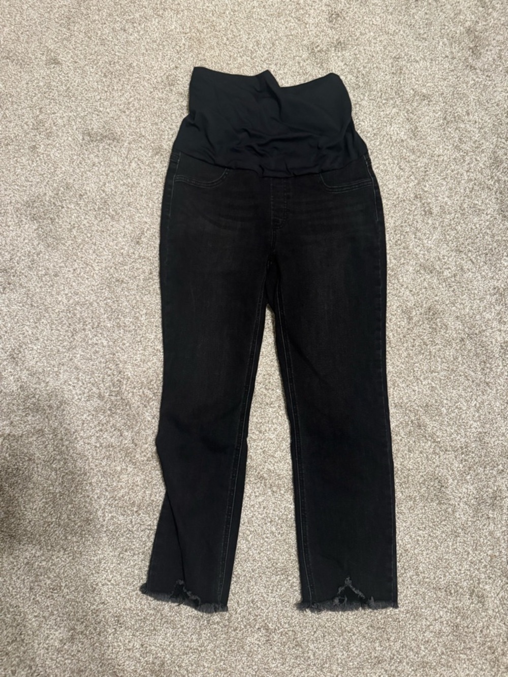 Black Maternity Slim Straight Jeans